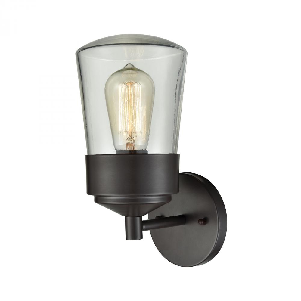 Mullen Gate 1-Light Outdoor Wall Lamp in Oil Rubbed Bronze - Small