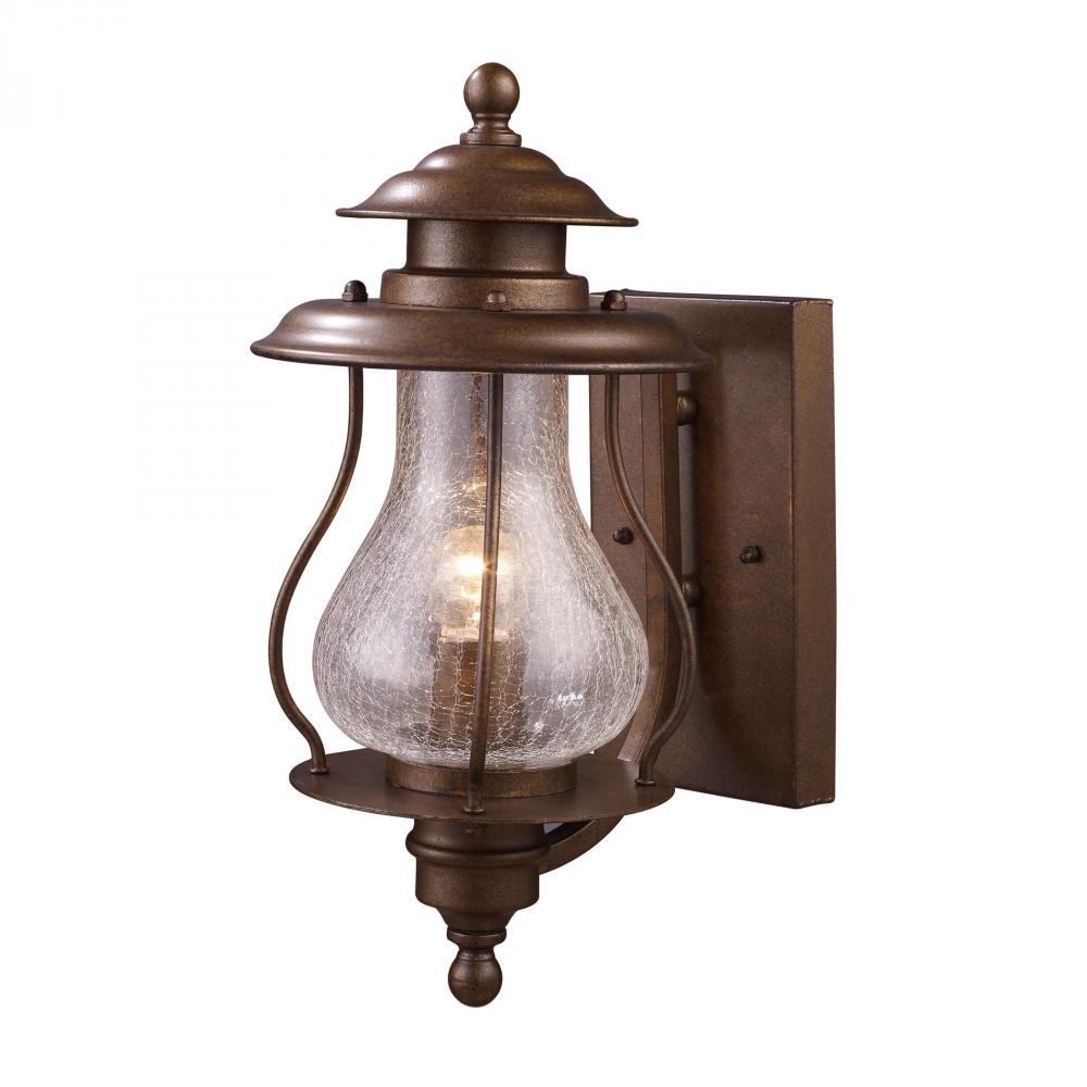 Wikshire 1-Light Outdoor Wall Lamp in Coffee Bronze
