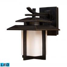 ELK Home Plus 42170/1-LED - Kanso 1-Light Outdoor Wall Lamp in Hazelnut Bronze - Includes LED Bulb