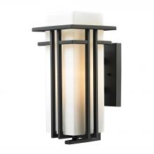 ELK Home Plus 45086/1 - Croftwell 1-Light Outdoor Wall Lamp in Textured Matte Black