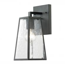 ELK Home Plus 45090/1 - Meditterano 1-Light Outdoor Wall Lamp in Matte Black - Small