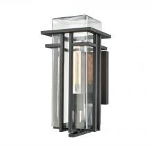ELK Home Plus 45186/1 - Croftwell 1-Light Outdoor Sconce in Textured Matte Black - Small