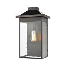 ELK Home Plus 46702/1 - Lamplighter 1-Light Sconce in Matte Black with Seedy Glass
