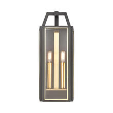 ELK Home Plus 46741/2 - Portico 2-Light Sconce in Charcoal with Clear Glass