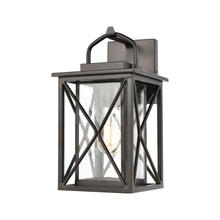 ELK Home Plus 46750/1 - Carriage Light 1-Light Sconce in Matte Black with Seedy Glass