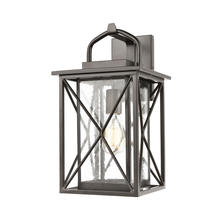 ELK Home Plus 46751/1 - Carriage Light 1-Light Sconce in Matte Black with Seedy Glass