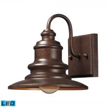 ELK Home Plus 47010/1-LED - Marina 1-Light Outdoor Wall Lamp in Hazelnut Bronze - Includes LED Bulb