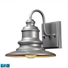 ELK Home Plus 47020/1-LED - Marina 1-Light Outdoor Wall Lamp in Matte Silver - Includes LED Bulb