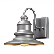 ELK Home Plus 47020/1 - Marina 1-Light Outdoor Wall Lamp in Matte Silver