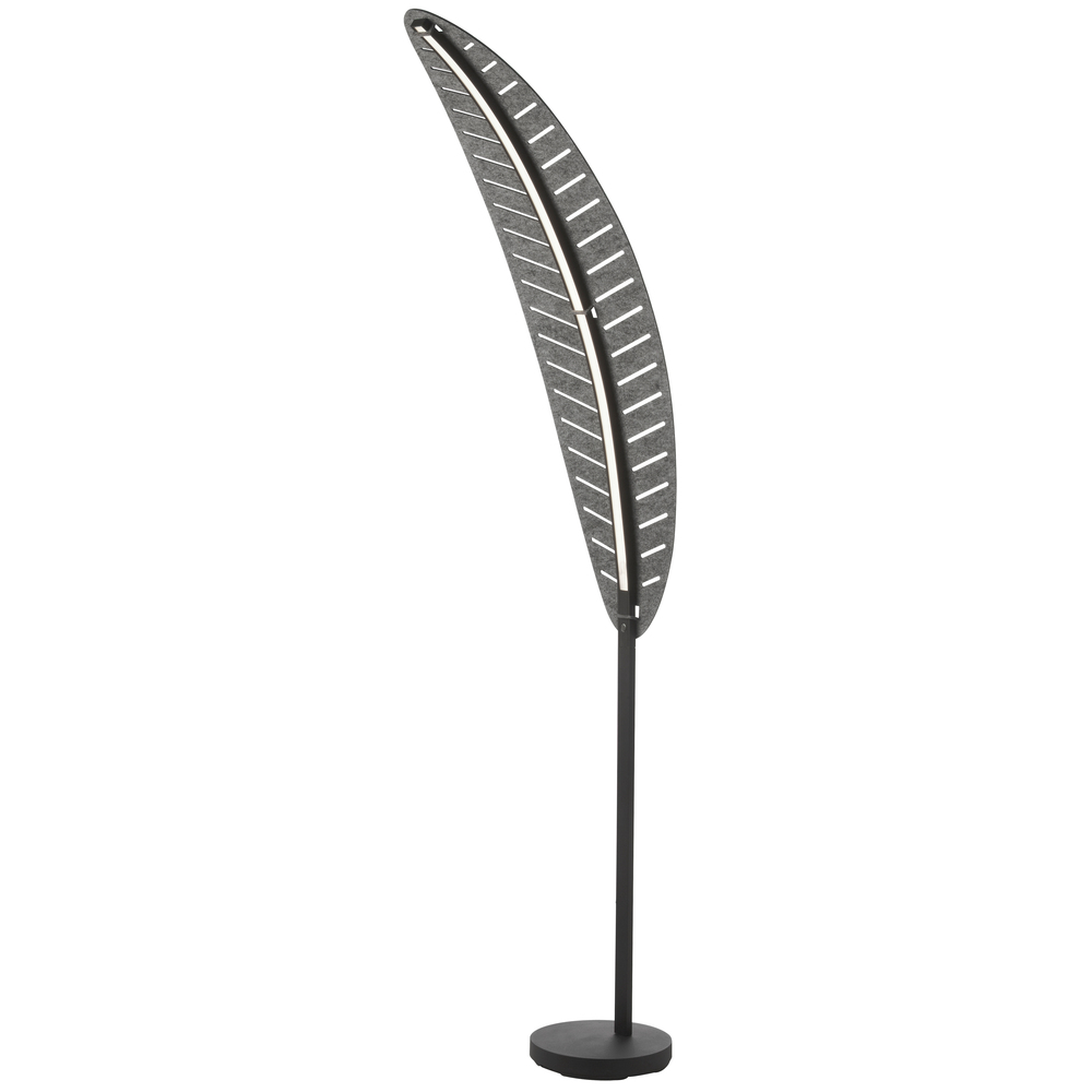 22W Floor Lamp, MB w/ GRY Shade