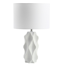 Dainolite 161T-MW - 1LT Incandescent Table Lamp, White w/ White Shade