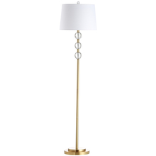 Dainolite C182F-AGB - 1LT Crystal Floor Lamp, AGB With White Shade
