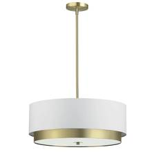 Dainolite LAR-204LP-AGB - 4LT Incand Pend, AGB With WH Shade & FR Glass Diff