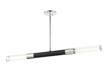 Matteo Lighting C61202MBCH - Tubo Matte Black + Chrome Pendant
