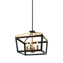 Matteo Lighting C67004BKAG - Mavonshire Black + Aged Gold Brass Chandelier