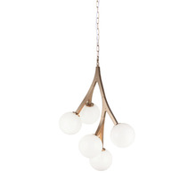 Matteo Lighting C81505AGOP - Rami Aged Gold Brass Chandelier