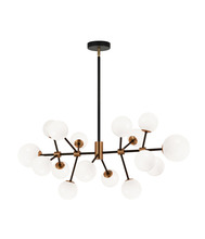 Matteo Lighting C83016AGOP - Novu Aged Gold Brass Chandelier