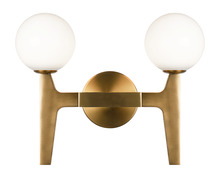 Matteo Lighting W34902AGOP - Scriben Aged Gold Brass Wall Sconce