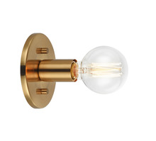 Matteo Lighting WX54911AG - Kasa Aged Gold Brass Wall Sconce / Ceiling Mount