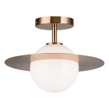 Matteo Lighting X60401AGOP - Saturn Aged Gold Brass Flush Mounts
