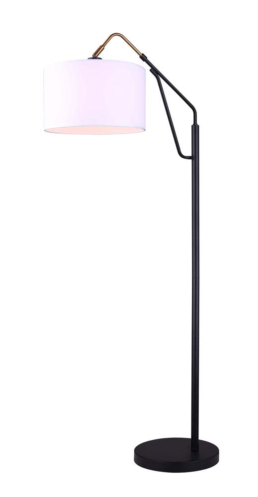 WINSTON, GD + MBK Color, 1 Lt Floor Lamp, 100W Type A, Tri-Light Switch, 12" W x 63.25" H x 