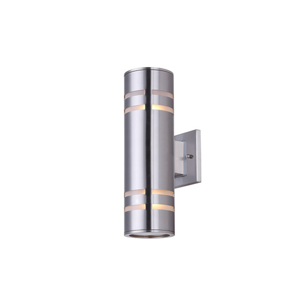 Tay, 2 Lt Outdoor Down Light, Stainless Steel, Glass Diffusers on Top and Bottom, 60W Type A
