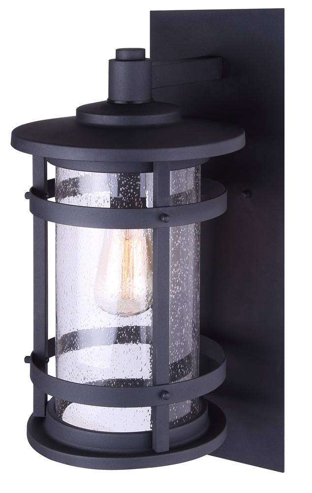 DUFFY, 1 Lt Outdoor Down Light, Seeded Glass, 100W Type A, 6 1/4" W x 15 3/8" H x 7 7/8"