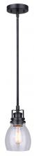 Canarm IPL705A01BK - CARSON, IPL705A01BK, MBK Color, 1 Lt Rod Pendant, Seeded Glass, 100W Type A, 5inch W x 11 - 59inch H