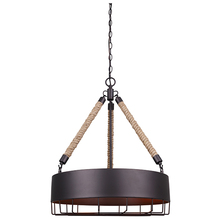 Canarm ICH662A04ORB20 - PORTSMOUTH, 4 Lt 19 3/4" Chain Chandelier, Metal Shade, 100W Type A, 19 3/4" W x 24 1/2"