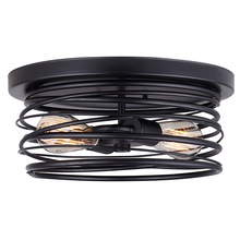 Canarm IFM411B14BK - RYLAND, 2 Lt Flush Mount, 60W Type A, 13 7/8" W x 6 1/4" H