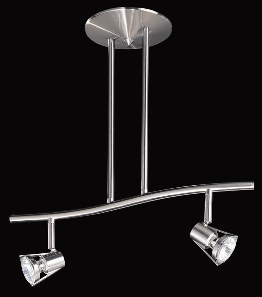 SORELLA series 2-LightSatin Nickel fixed rail fixture