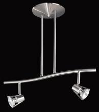 Kendal HPF5000-2L-SN - SORELLA series 2-LightSatin Nickel fixed rail fixture