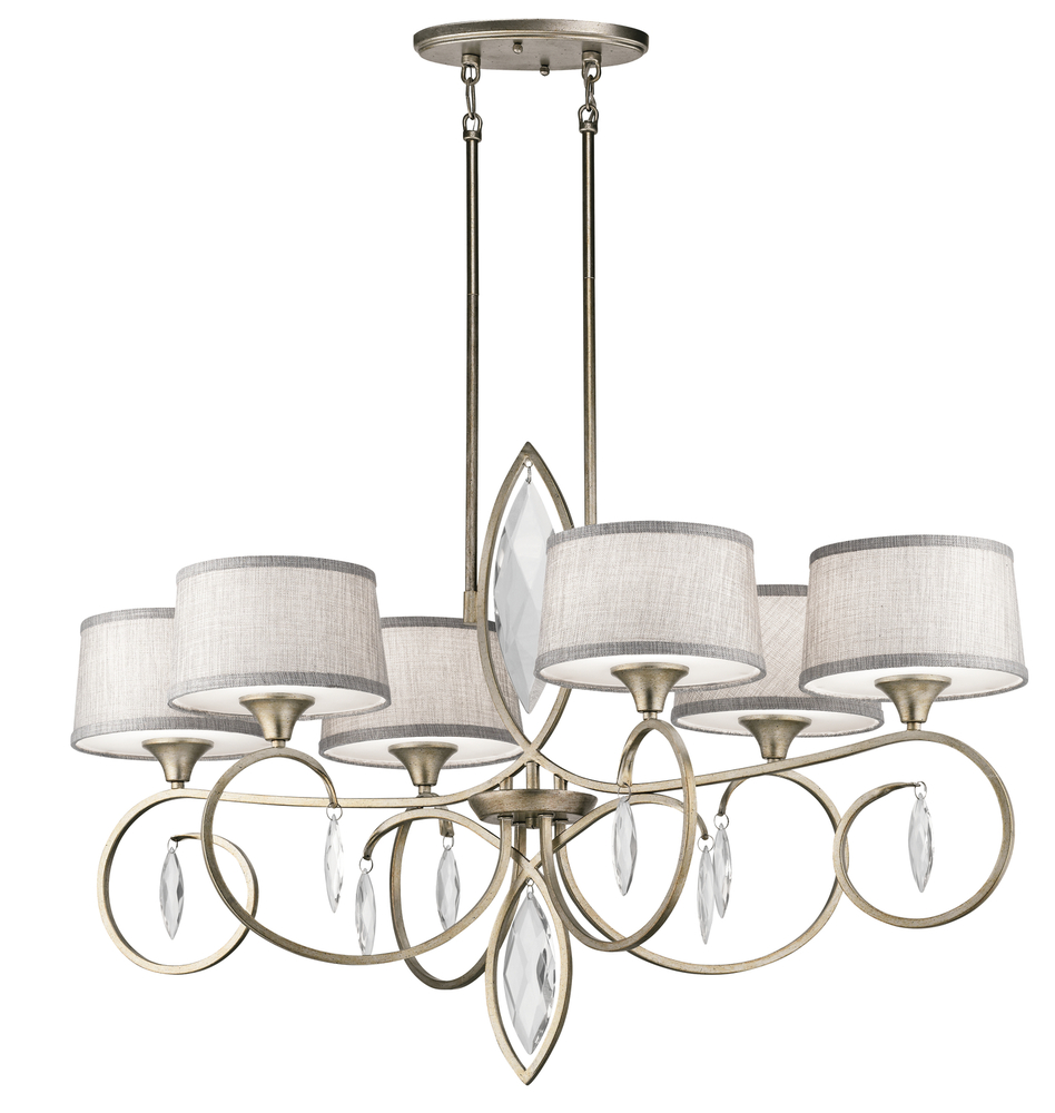 Oval Chandelier 6Lt