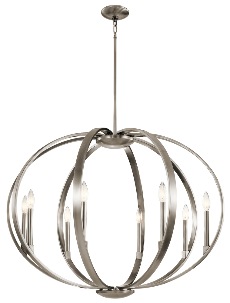 Elata 26.5" 8 Light Chandelier in Classic Pewter