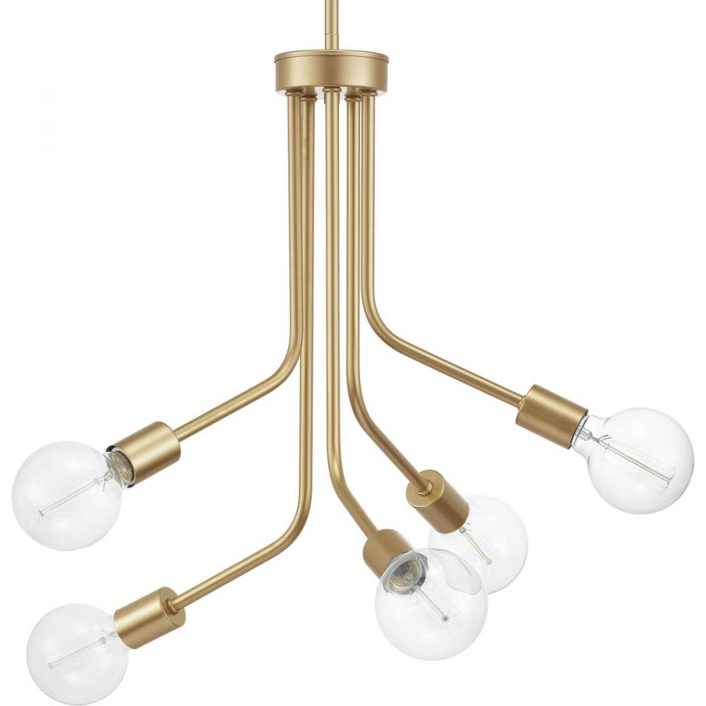 Zag Collection Five-Light Chandelier
