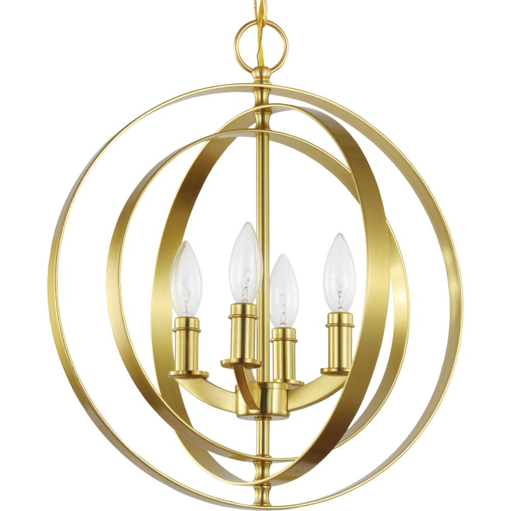 Equinox Collection Satin Brass Four-Light Sphere Pendant