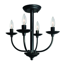 Artcraft AC11674BK - Wrought Iron AC11674BK Semi-Flush Mount