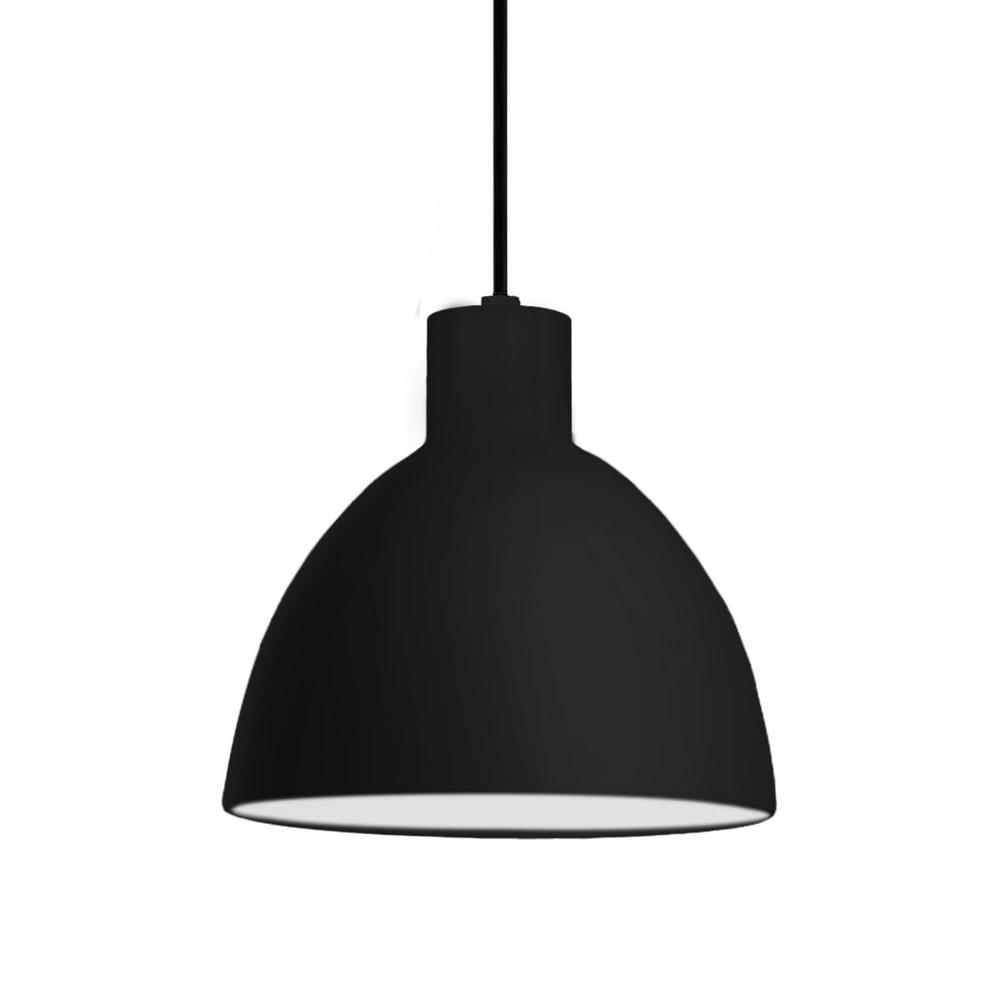 Chroma 12-in Black LED Pendant