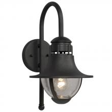 Galaxy Lighting 311870BK - Outdoor Cast Aluminum Lantern - Black w/ Clear Seeded Glass