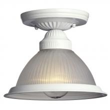 Galaxy Lighting 611511WH - Flush Mount White w/ Frosted Ribbed Glass