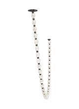 VC Modern Collection 700CLR108BZ-LED927R - Sean Lavin Collier 1-light dimmable LED chandelier with dark bronze finish and crystal shade