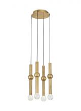 VC Modern Collection 700TRSPGYD4RNB-LED930 - Guyed 4 Light Chandelier