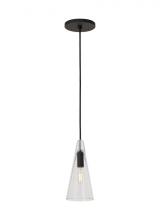 VC Modern Collection SLPD281CB - Sean Lavin Selina 1-LT dimmable small accent pendant with nightshade black finish and glass shade