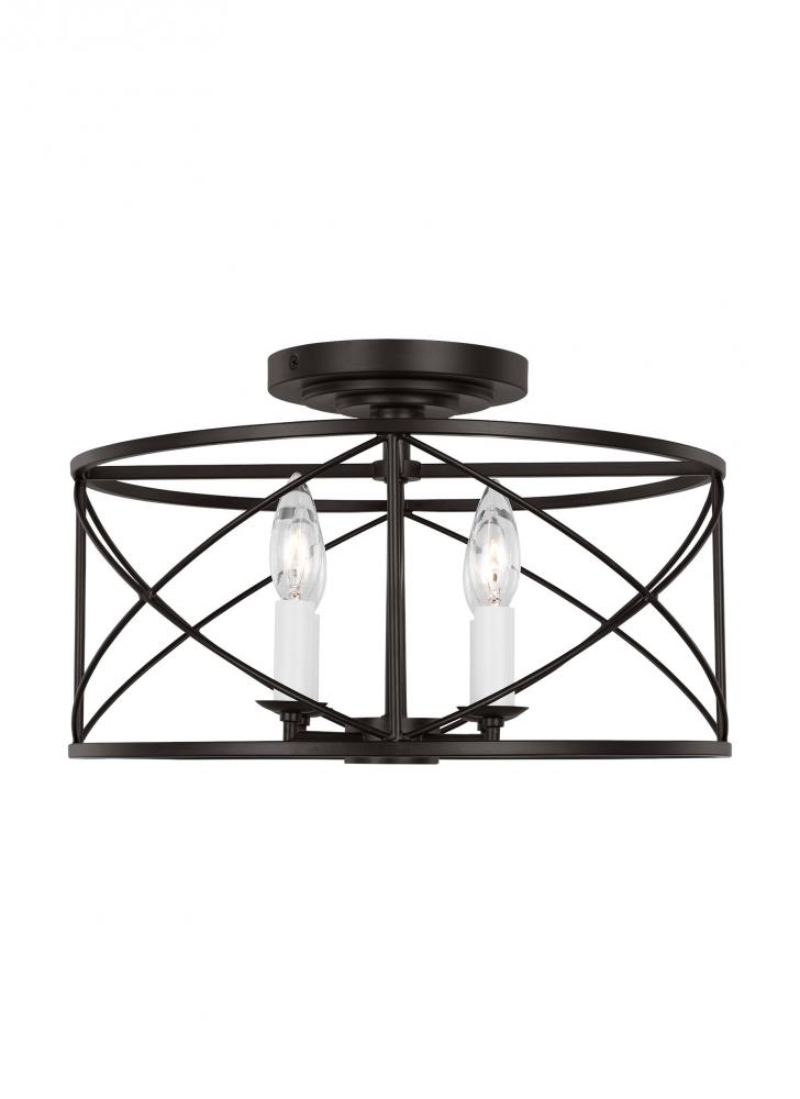 Beatrix Casual 4-Light Indoor Dimmable Medium Semi-Flush Mount Ceiling Light