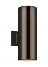 VC Studio Collection 8313802-10 - Outdoor Cylinders transitional 2-light outdoor exterior small wall lantern sconce in bronze finish w