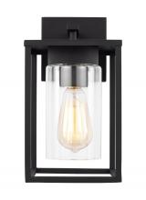 VC Studio Collection 8531101-12 - Vado modern 1-light outdoor small wall lantern in black finish with clear glass panels