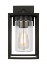 VC Studio Collection 8531101-71 - Vado modern 1-light outdoor small wall lantern in antique bronze finish with clear glass panels