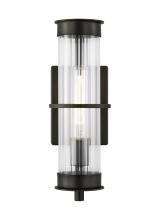 VC Studio Collection 8626701EN7-71 - Alcona transitional 1-light LED outdoor exterior medium wall lantern in antique bronze finish with c