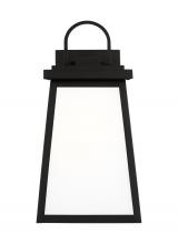 VC Studio Collection 8648401EN3-12 - Founders modern 1-light LED outdoor exterior medium wall lantern sconce in black finish with clear g