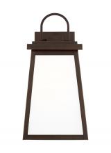 VC Studio Collection 8648401EN3-71 - Founders modern 1-light LED outdoor exterior medium wall lantern sconce in antique bronze finish wit
